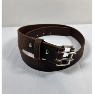 Hanks The Legend Double Prong Retro Style Leather Belt Sz 36 100 Year Belt